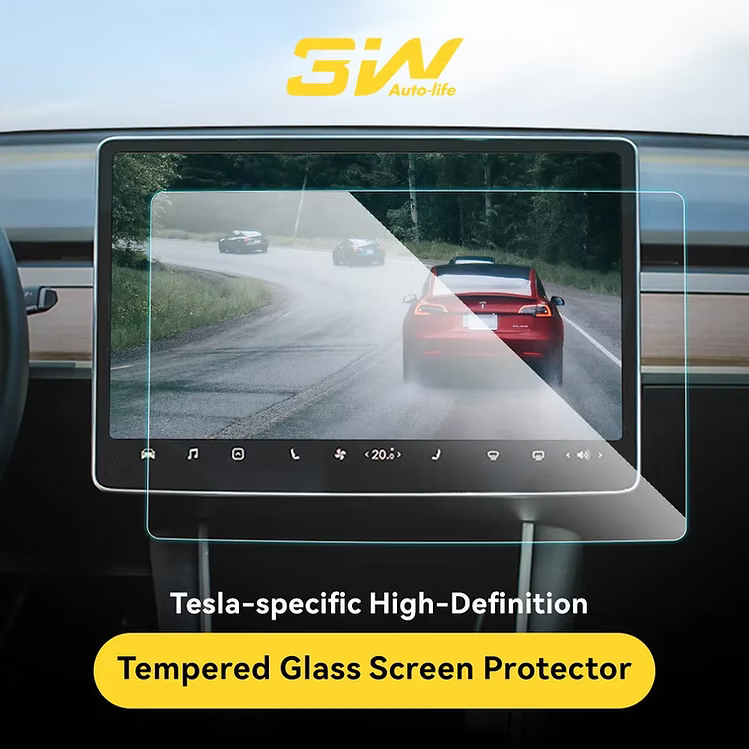 3W Tempered Glass Screen Protector For Tesla Model 3 Highland 24+/ Y Juniper 25+