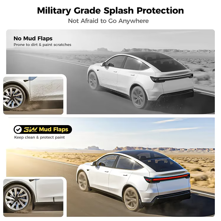 3W Flaps 擋泥板 For Tesla Model Y Juniper 2025+ / Model 3 Highland 2024+