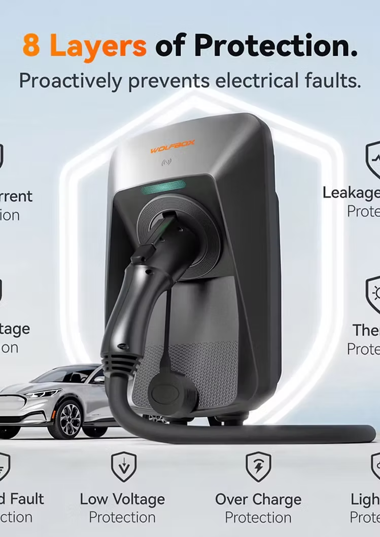 WolfBox D Series 充電器 單相/三相 32A 帶7米槍(商業用版本)