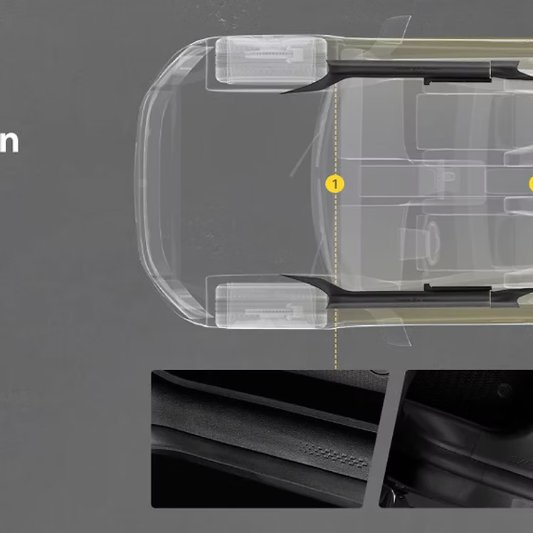 3W 全TPE門檻保護條套裝Tesla Model Y Juniper 2025+/Model 3 Highland 2024+