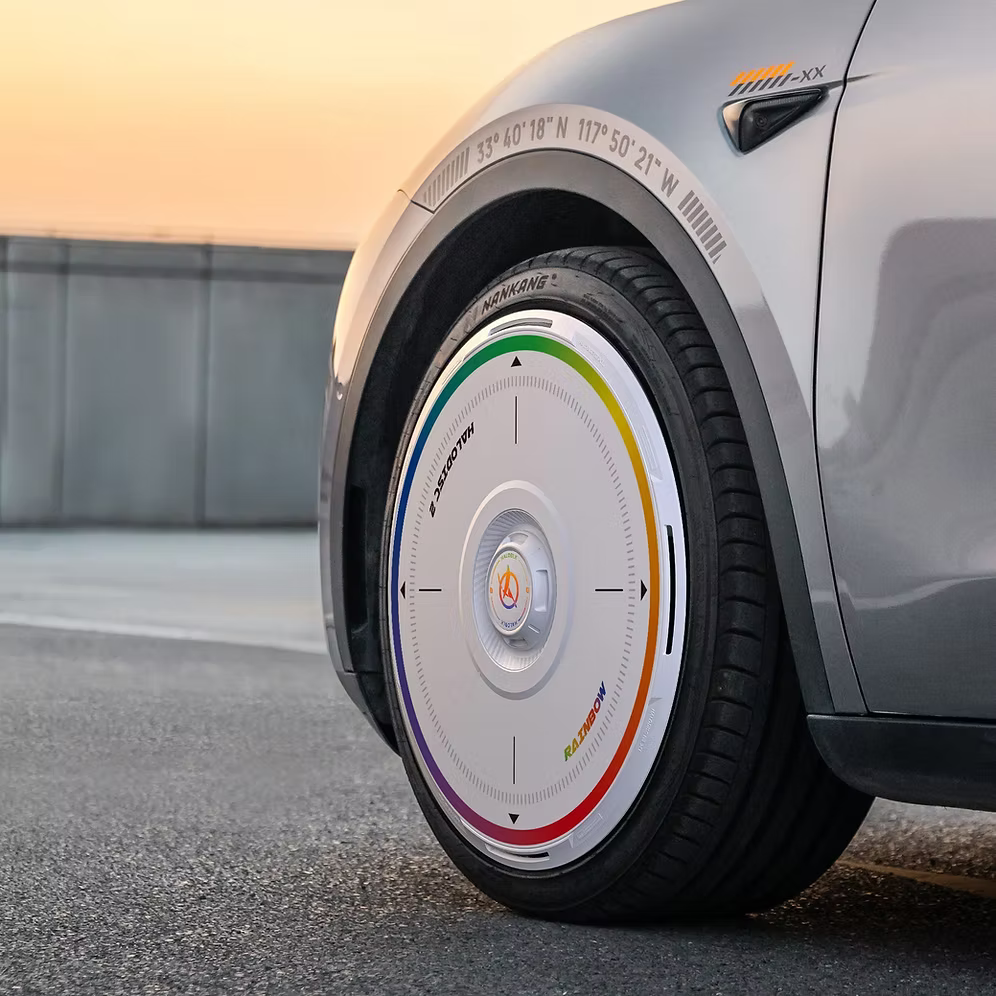 HALODISC 2 Wheel Covers for Tesla Model Y Juniper 19" Crossflow Wheels RainbowRD