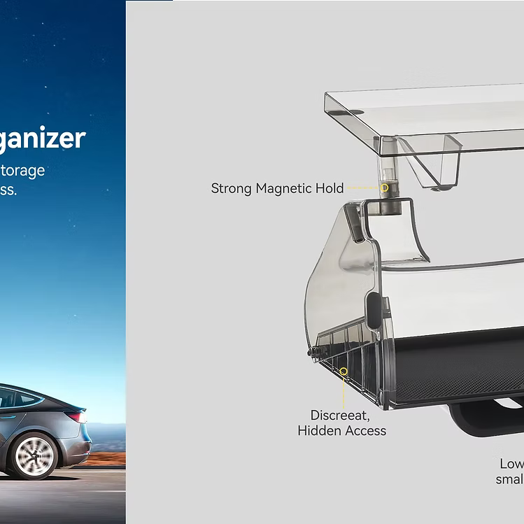 3W Under Screen Storage Organizer For Tesla Model 3 Highland 24+/ Y Juniper 25+