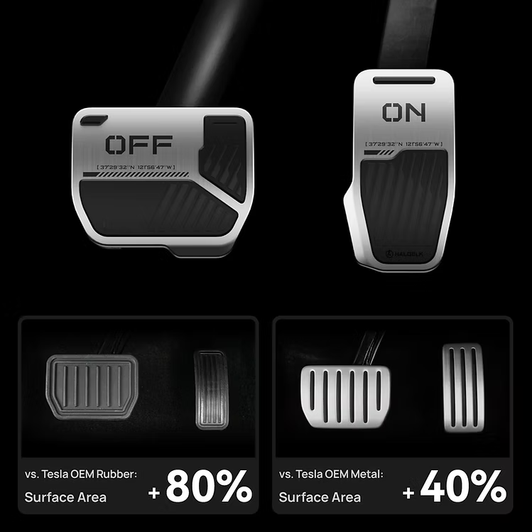 HALOBLK 合金踏板Alloy Car Pedal Covers for Tesla|Toy Switch 2.0