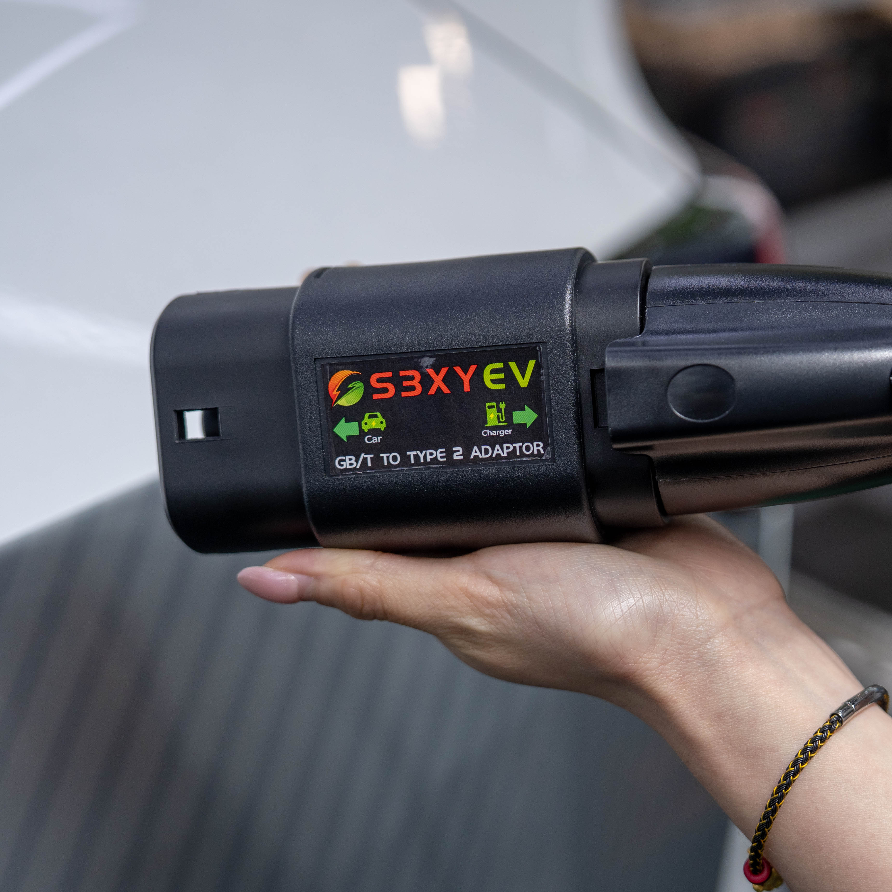 S3XYEV(溫控)AC Adapter Pro GB/T to Type 2交流轉接器(港車北上專用)兩年保用