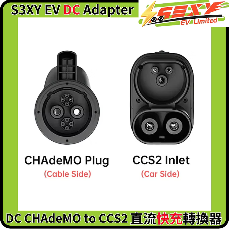 S3XYEV DC CHAdeMO to CCS2直流快充轉接器