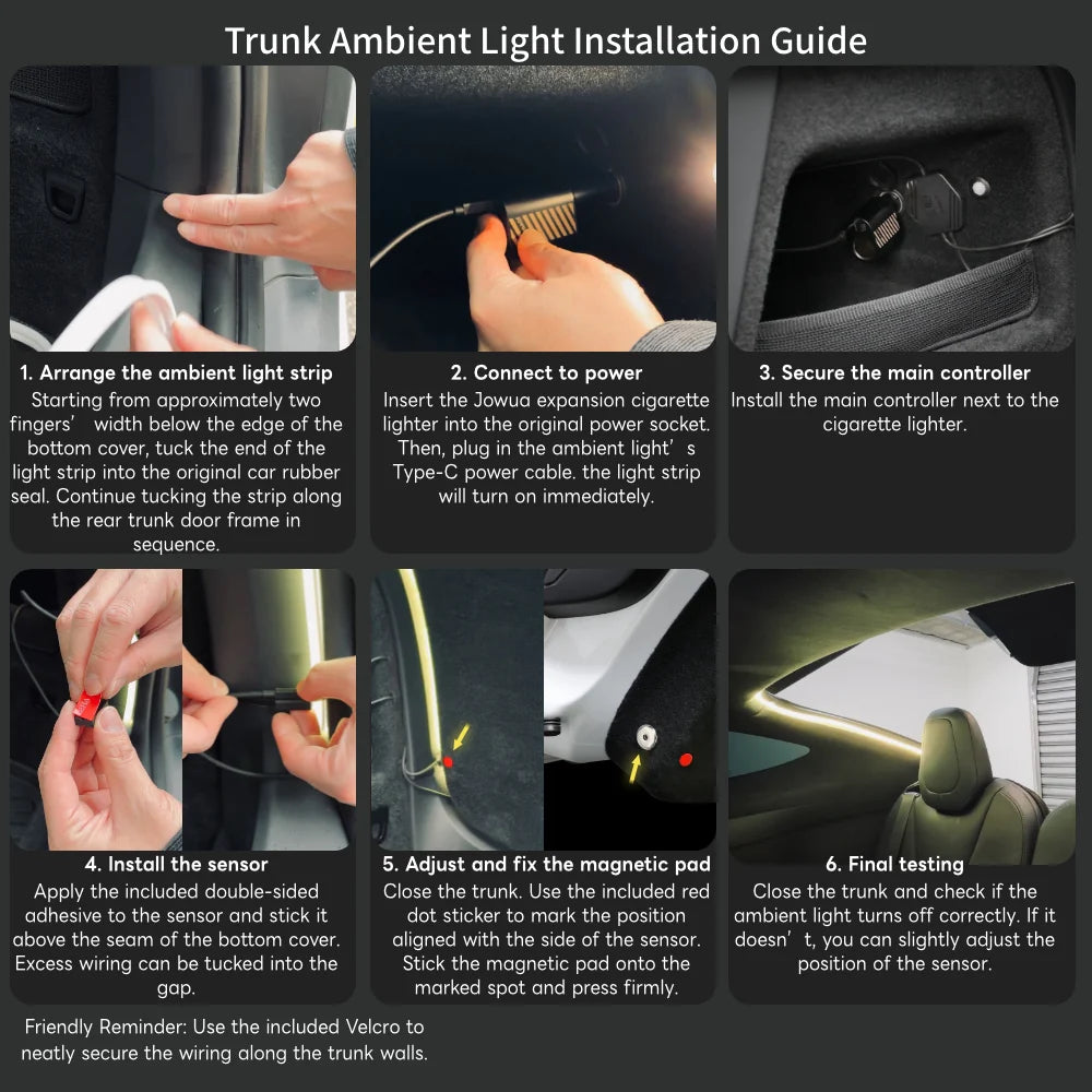 Jowua Tesla Model Y Trunk Ambient Light - USB-C LED Strip