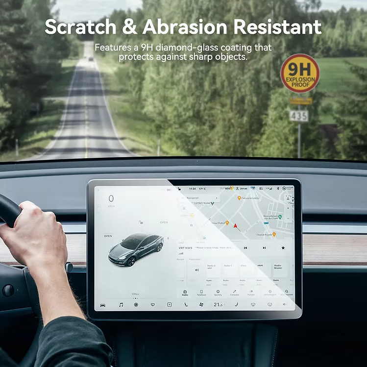 3W Tempered Glass Screen Protector For Tesla Model 3 Highland 24+/ Y Juniper 25+