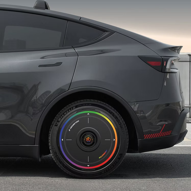 HALODISC 2 Wheel Covers for Tesla Model Y Juniper 19" Crossflow Wheels RainbowRD
