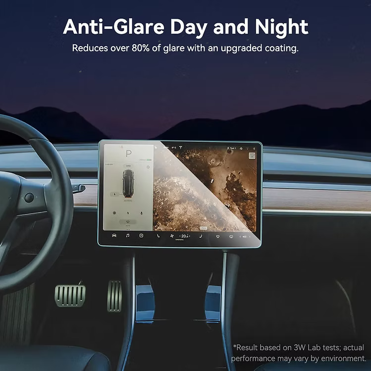 3W Tempered Glass Screen Protector For Tesla Model 3 Highland 24+/ Y Juniper 25+