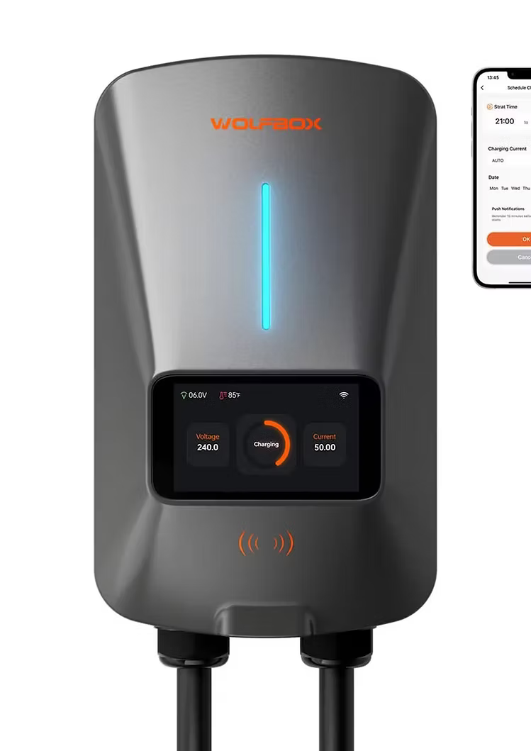 WolfBox S Series 充電器 單相/三相 32A 帶7米槍(彩色顯示屏幕)