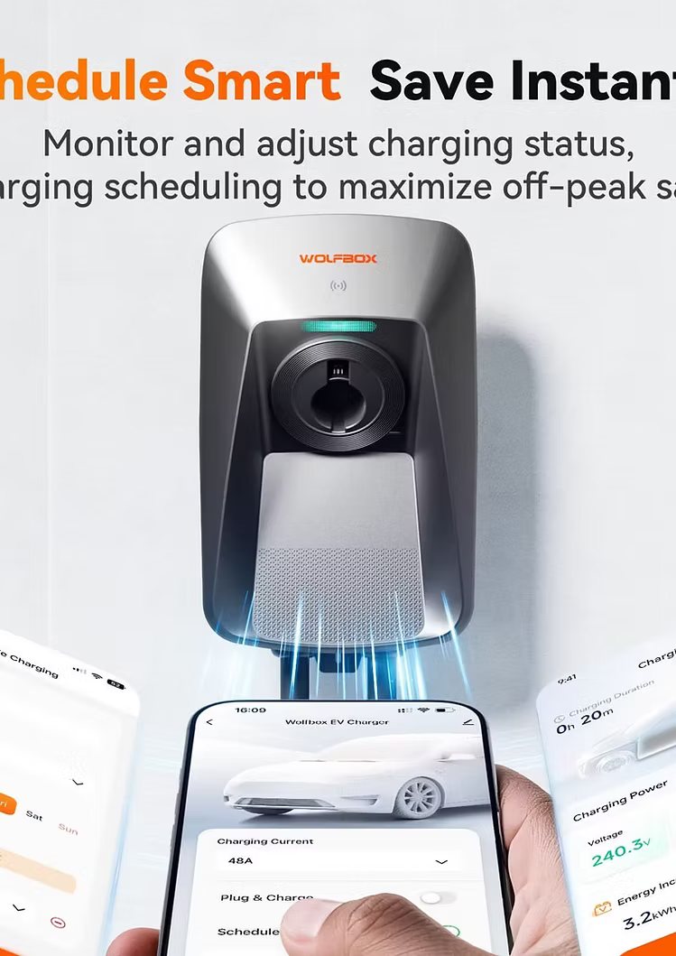 WolfBox D Series 充電器 單相/三相 32A 帶7米槍(商業用版本)